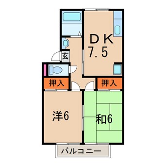 間取図 コーポラス宇東A