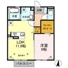 ラ・ポーテＡ 1LDKの間取り