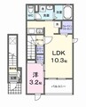 シャルム　シエル 1LDKの間取り