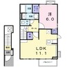 ブリアンハイムＣ 1LDKの間取り