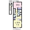 フリーデ 1LDKの間取り