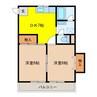 シャトー田崎ＰＡＲＴ２ 2DKの間取り
