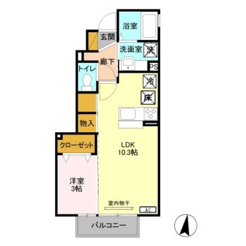 間取図 セジュールウィット・キャンベル