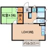 H・YコーポⅡ 1LDKの間取り