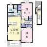 ロイヤルフラワーⅡ 2LDKの間取り