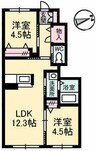 スターフィールドⅡ 2LDKの間取り