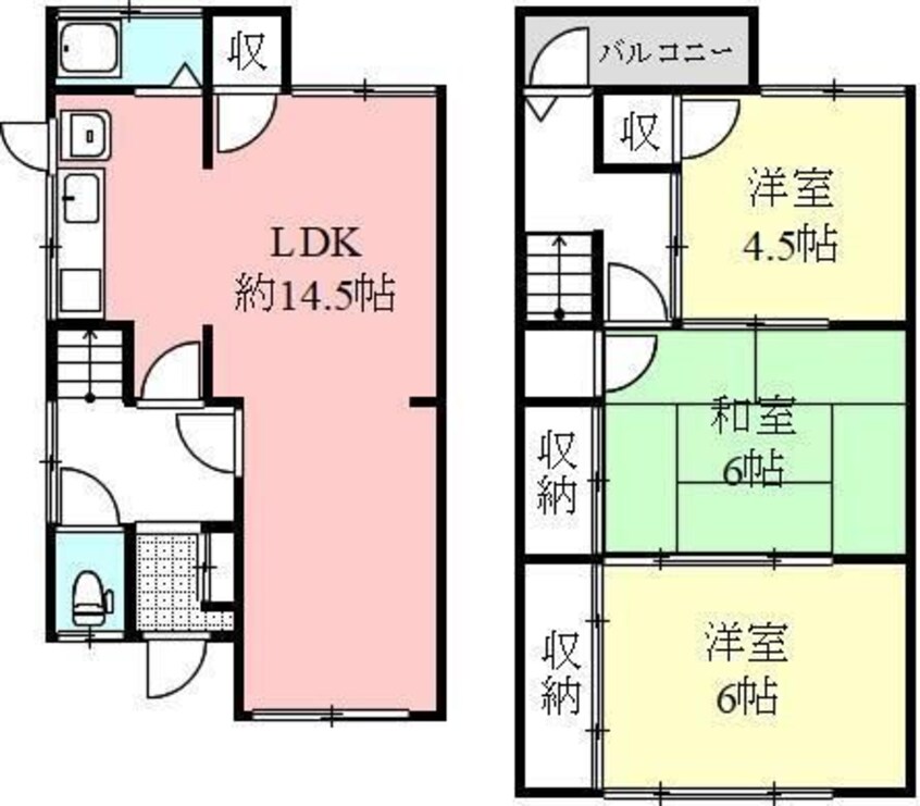 間取図 伏石町T借家