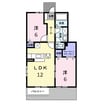 サニープロムナードⅠ 2LDKの間取り
