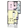 クラール仏生山Ｄ 1LDKの間取り