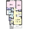 サンフラワーヒルズ 2LDKの間取り