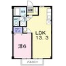 グリーンガーデン木太 1LDKの間取り