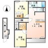 フォルティア Ｃ 2LDKの間取り