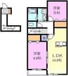 エルメゾン木太 2LDKの間取り