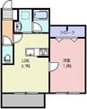 MITSUI CREST COURT 1LDKの間取り