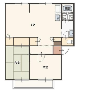 間取図 サンライフ原田 A・B・C・D棟