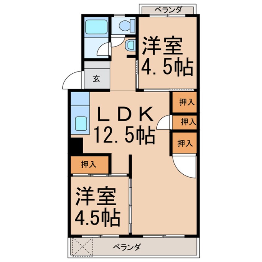 間取図 フラワーハイツ（花ノ宮町）