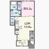 ブランド　ボヌール 1LDKの間取り