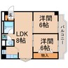 ハイマート屋島 2LDKの間取り