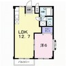 エルディム大西 1LDKの間取り