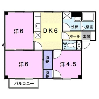 間取図 プラドール今里Ｂ
