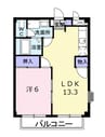 ニューシティー八栗口Ｂ 1LDKの間取り