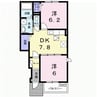 マウントビューかえで 2DKの間取り