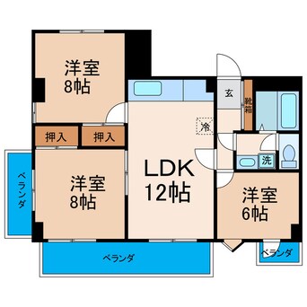 間取図 栗林青葉台マンション