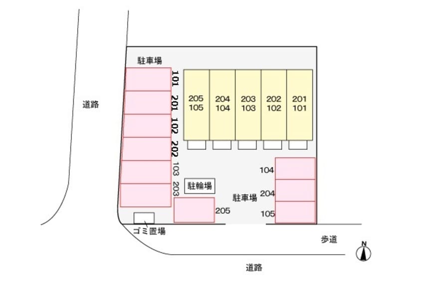 駐車場 ベウラハイツ