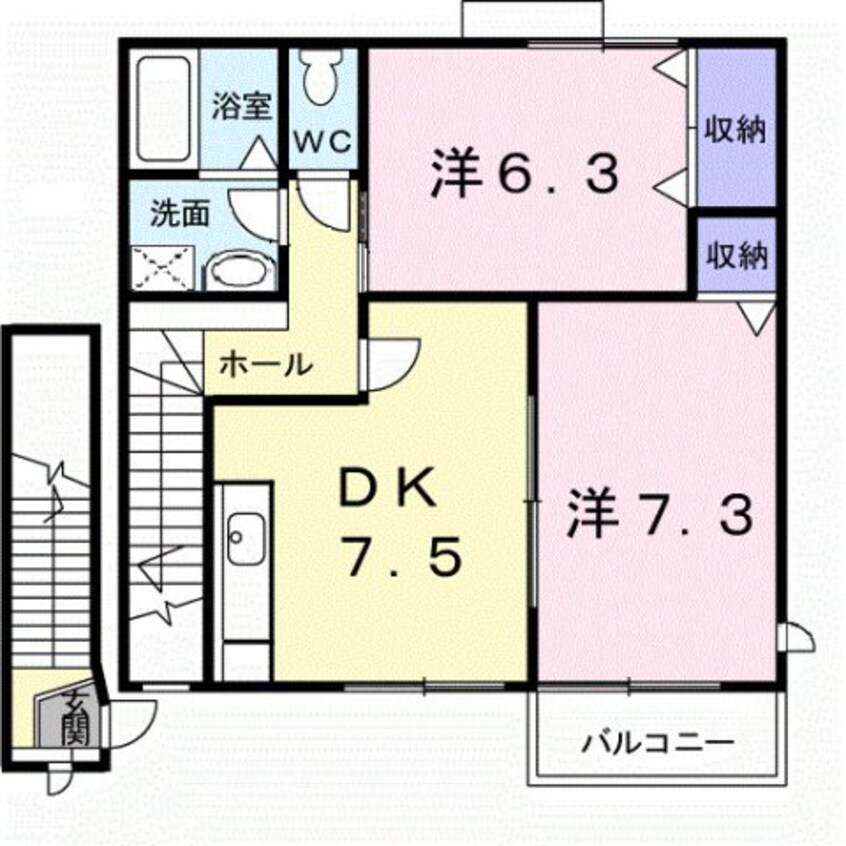 間取図 グリーンダイヤ村瀬　Ｂ棟