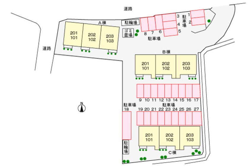 駐車場 グリーンダイヤ村瀬　Ｂ棟