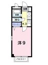 Ｋ’ｚ　Ｂ 1Kの間取り