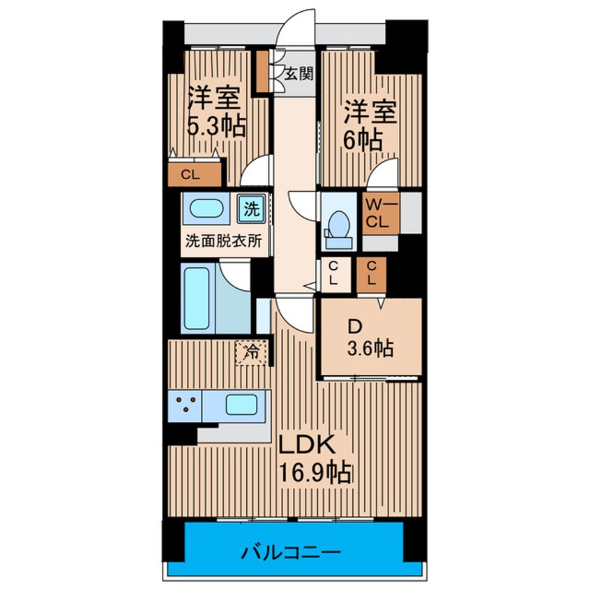 間取図 ジオ高松常盤町J.CRESタワー