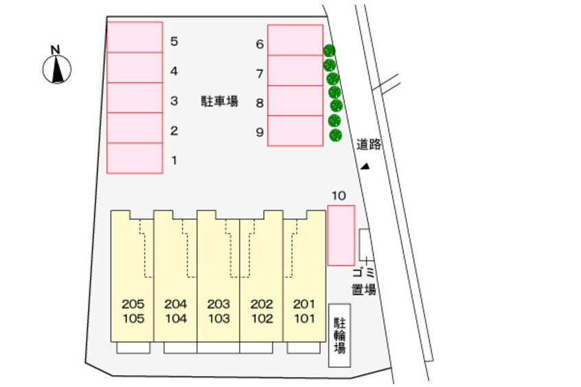 駐車場 フルールＭ２