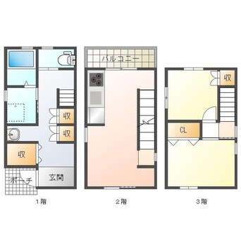 間取図 今里借家（西側）