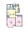 ラッキー　Ｃ 2DKの間取り