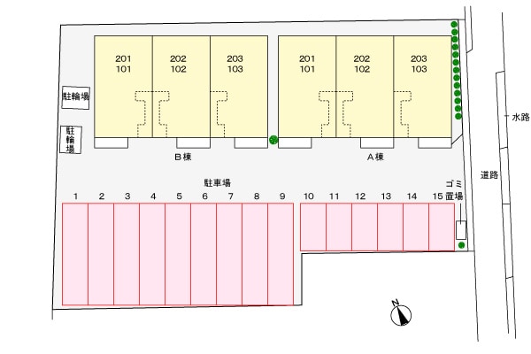 駐車場 アロッジオＫ３　Ｂ
