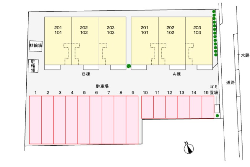駐車場 アロッジオＫ３　Ｂ