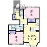 ハピネス村山Ｂ 2LDKの間取り