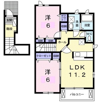 間取図 パストラル川部Ｂ