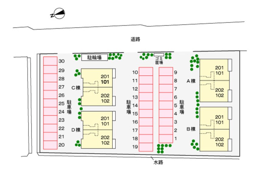 駐車場 パストラル川部Ｂ