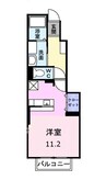 バレーフィールドⅡ 1Rの間取り