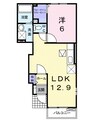クレセント　コート　Ⅱ 1LDKの間取り