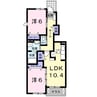 リバーヒルＢ 2LDKの間取り