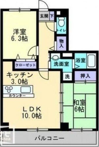 間取図 フィネス来夢