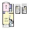 フェリーチェＭ 1LDKの間取り