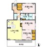 フォンターナ伏石Ⅱ 3LDKの間取り