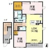 レグルス B棟 2LDKの間取り