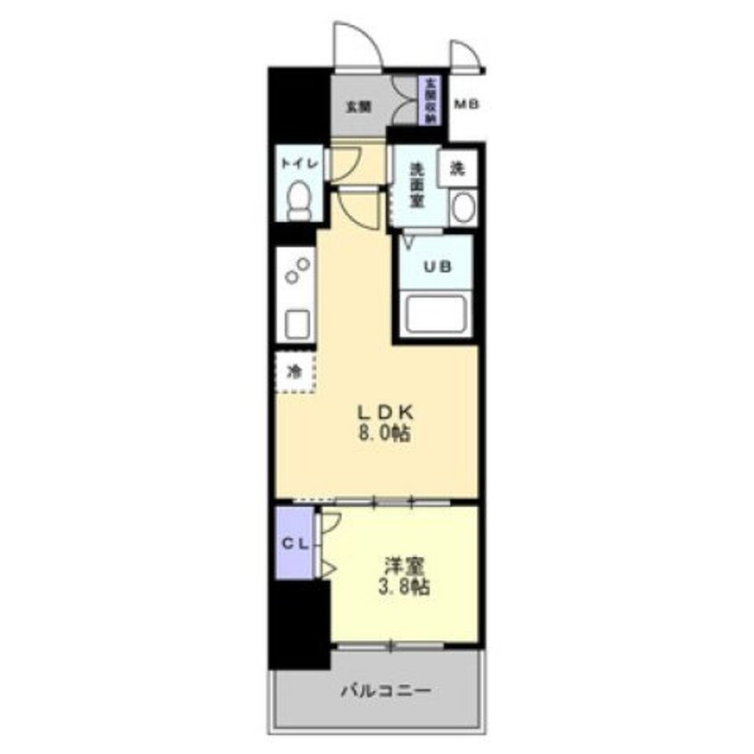 間取図 S-RESIDENCE中新町avelis