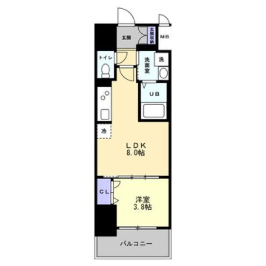間取図 S-RESIDENCE中新町avelis