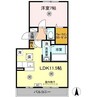 サンフラワー今里 1LDKの間取り
